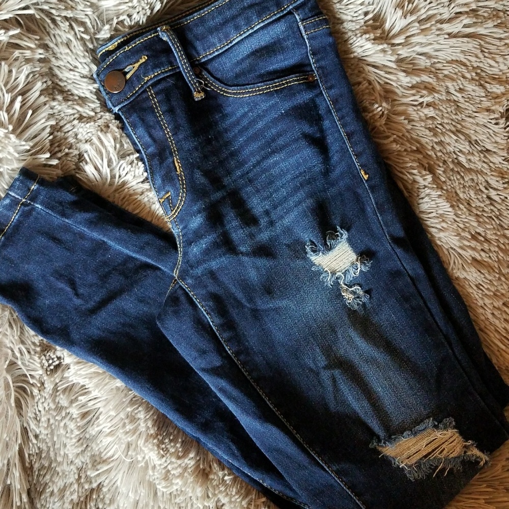 Size 0/25 Dark Wash Jeggings Mossimo Denim